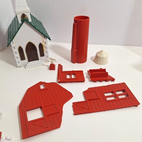 Plasticville O Scale Church Barn Replacement Parts Vintage Plastic Buildings - Picture 10 of 11